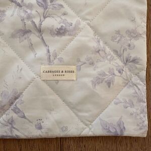 Cabbages and Roses London Queen Shams Pillowcases Alderney Lilac Floral Quilted